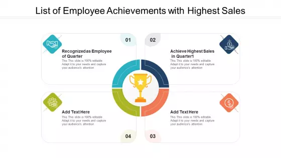 List Of Employee Achievements With Highest Sales Ppt Gallery Layouts PDF