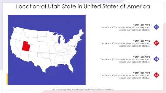 Location Of Utah State In United States Of America Download PDF