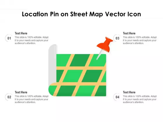 Location Pin On Street Map Vector Icon Ppt PowerPoint Presentation Gallery Gridlines PDF