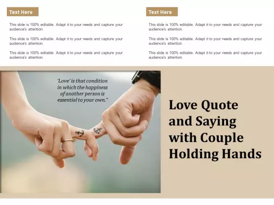 Love Quote And Saying With Couple Holding Hands Ppt PowerPoint Presentation Icon Professional PDF