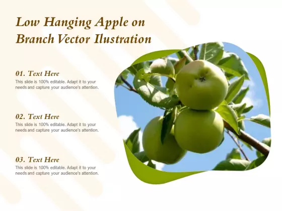 Low Hanging Apple On Branch Vector Ilustration Ppt PowerPoint Presentation File Picture PDF