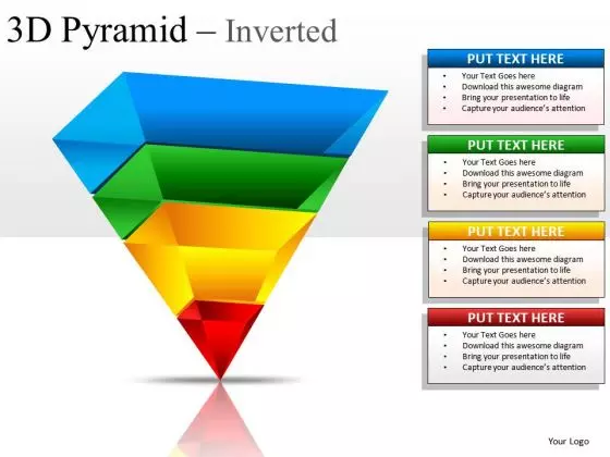 Layers 3d Pyramid Inverted PowerPoint Slides And Ppt Diagram Templates