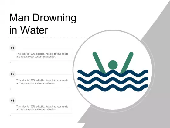 Man Drowning In Water Ppt PowerPoint Presentation Gallery Ideas