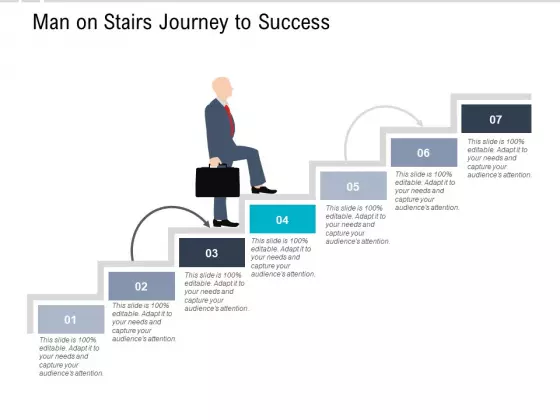 Man On Stairs Journey To Success Ppt PowerPoint Presentation Professional Design Ideas