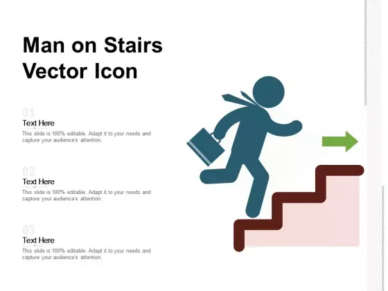 Man On Stairs Vector Icon Ppt PowerPoint Presentation Portfolio Images