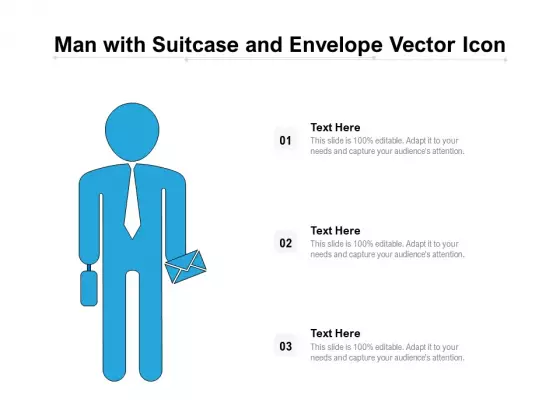 Man With Suitcase And Envelope Vector Icon Ppt PowerPoint Presentation File Demonstration PDF