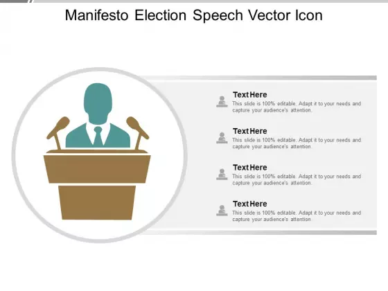 Manifesto Election Speech Vector Icon Ppt PowerPoint Presentation Layouts Rules