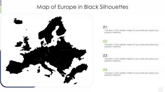Map Of Europe In Black Silhouettes Structure PDF