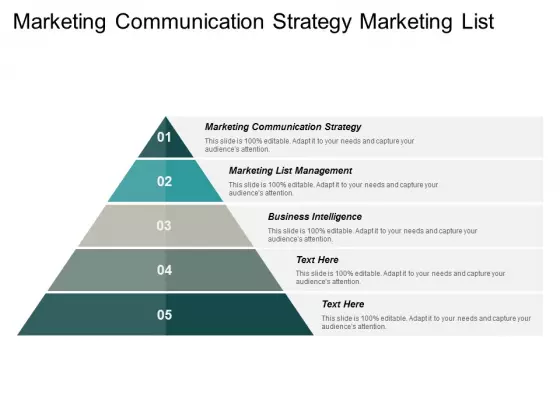 Marketing Communication Strategy Marketing List Management Business Intelligence Ppt PowerPoint Presentation Slides Show