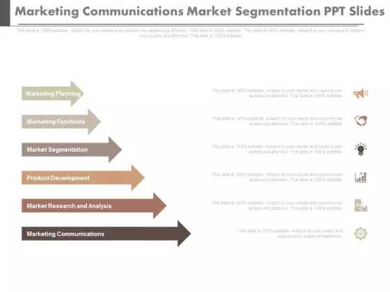Marketing Communications Market Segmentation Ppt Slides