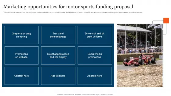 Marketing Opportunities For Motor Sports Funding Proposal Microsoft PDF