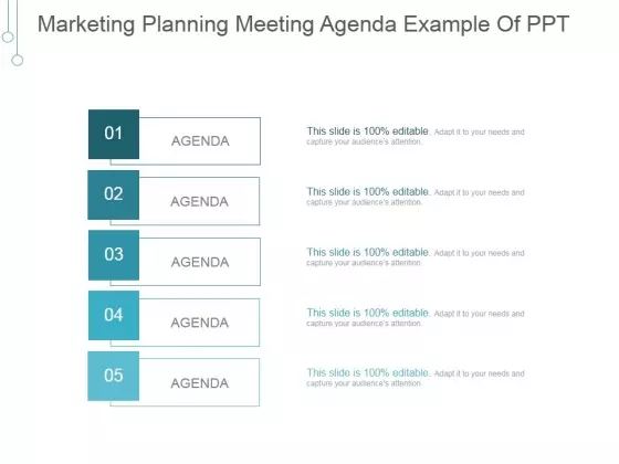 Marketing Planning Meeting Agenda Ppt PowerPoint Presentation Visual Aids