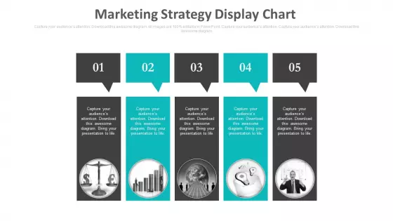 Marketing Strategy Display Chart Ppt Slides