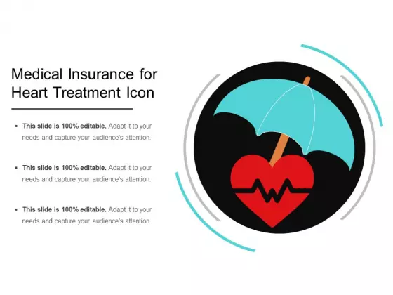 Medical Insurance For Heart Treatment Icon Ppt PowerPoint Presentation Layouts Slide Portrait PDF