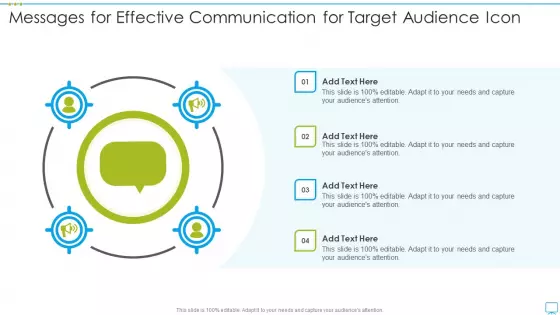 Messages For Effective Communication For Target Audience Icon Brochure PDF