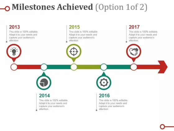 Milestones Achieved Ppt PowerPoint Presentation Icon Sample