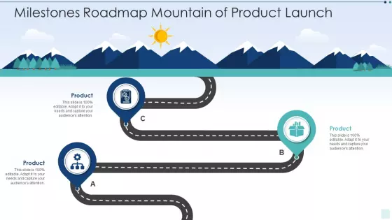 Milestones Roadmap Mountain Of Product Launch Summary PDF
