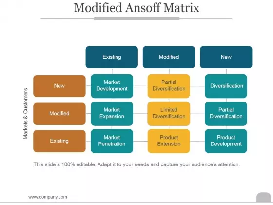 Modified Ansoff Matrix Ppt PowerPoint Presentation Graphics