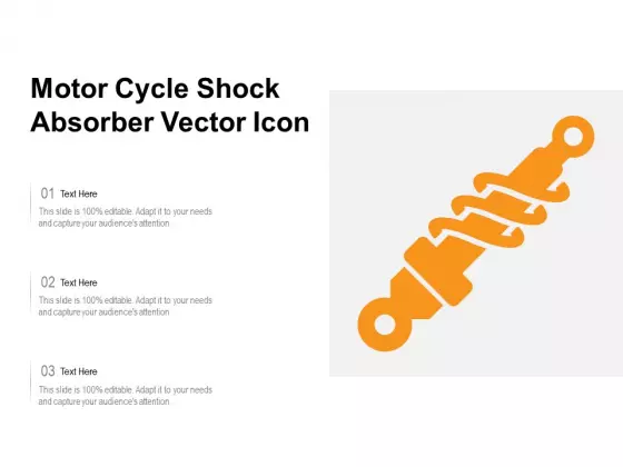 Motor Cycle Shock Absorber Vector Icon Ppt PowerPoint Presentation Portfolio Guidelines PDF