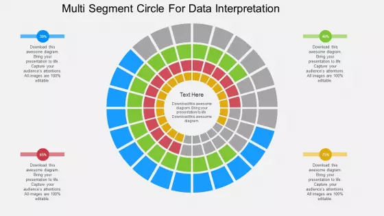 Multi Segment Circle For Data Interpretation Powerpoint Template