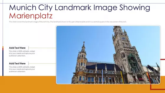 Munich City Landmark Image Showing Marienplatz PowerPoint Presentation PPT Template PDF