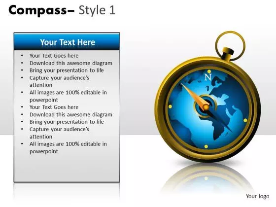 Map Compass PowerPoint Slides And Ppt Diagram Templates