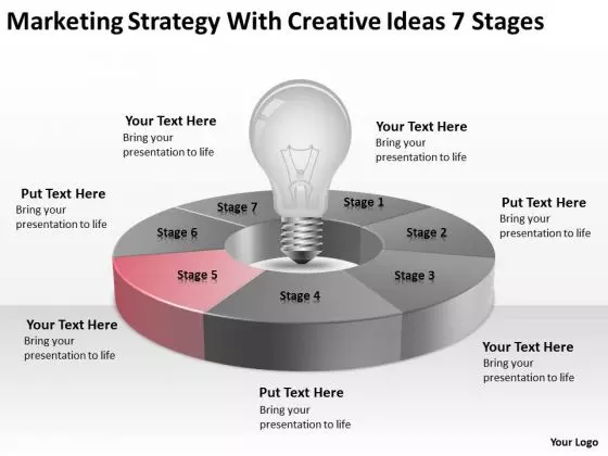 Marketing Strategy With Creative Ideas 7 Stages Ppt Fitness Business Plan PowerPoint Templates