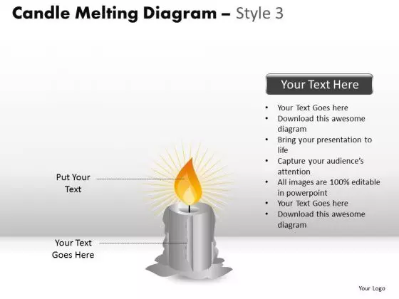 Melting Away Candle Diagram PowerPoint Slides And Ppt Diagram Templates