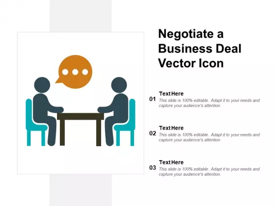 Negotiate A Business Deal Vector Icon Ppt PowerPoint Presentation Ideas Slides