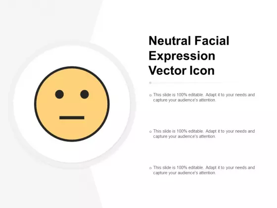 Neutral Facial Expression Vector Icon Ppt PowerPoint Presentation Model Layout Ideas