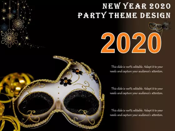New Year 2020 Party Theme Design Ppt PowerPoint Presentation Gallery Show