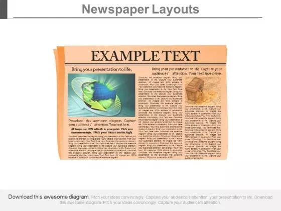 News Paper Infographics Diagram Powerpoint Slides