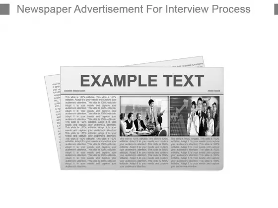 Newspaper Advertisement For Interview Process Powerpoint Slide Download
