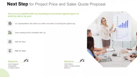 Next Step For Project Price And Sales Quote Proposal Structure PDF
