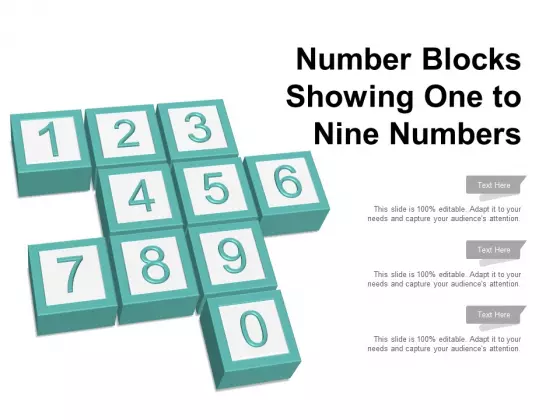 Number Blocks Showing One To Nine Numbers Ppt PowerPoint Presentation Gallery Introduction