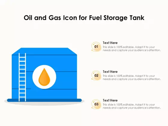Oil And Gas Icon For Fuel Storage Tank Ppt PowerPoint Presentation Gallery Mockup PDF