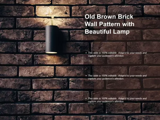 Old Brown Brick Wall Pattern With Beautiful Lamp Ppt PowerPoint Presentation Outline
