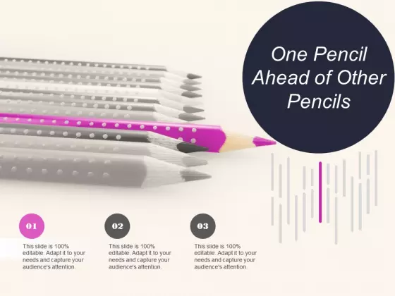 One Pencil Ahead Of Other Pencils Ppt Powerpoint Presentation Icon Background Images