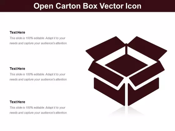 Open Carton Box Vector Icon Ppt PowerPoint Presentation Inspiration Objects PDF