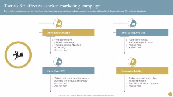 Optimizing Traditional Media To Boost Sales Tactics For Effective Sticker Marketing Campaign Guidelines PDF
