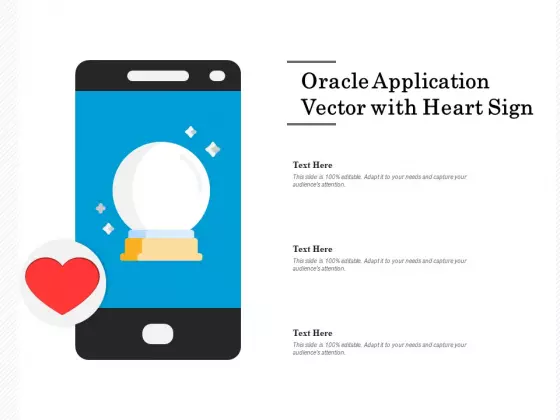 Oracle Application Vector With Heart Sign Ppt PowerPoint Presentation File Portfolio PDF