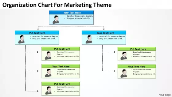 Organization Chart For Marketing Theme-ppt Business Plan PowerPoint Templates