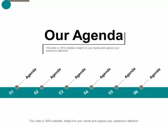 Our Agenda Business Ppt Powerpoint Presentation Show Smartart