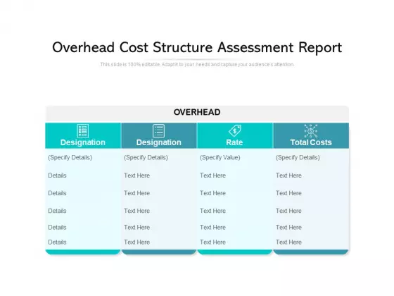 Overhead Cost Structure Assessment Report Ppt PowerPoint Presentation File Visuals PDF
