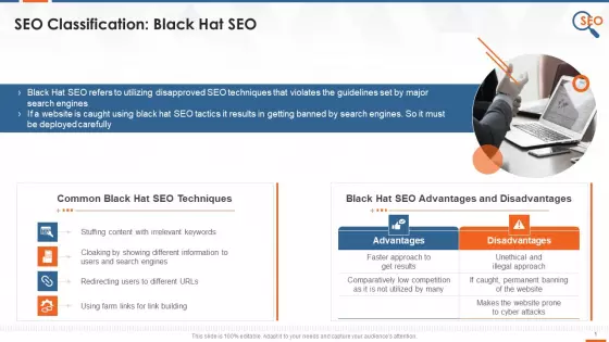 Overview Of Black Hat SEO With Techniques Training Ppt