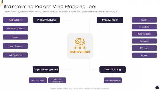 PMP Tools Brainstorming Project Mind Mapping Tool Graphics PDF