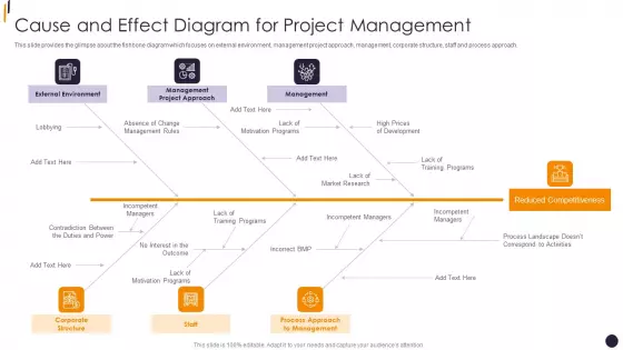 PMP Tools Cause And Effect Diagram For Project Management Introduction PDF
