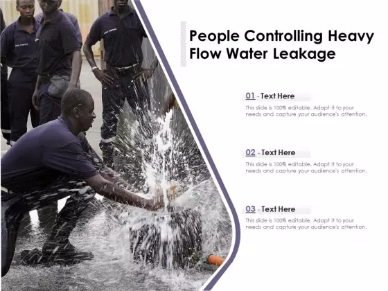 People Controlling Heavy Flow Water Leakage Ppt PowerPoint Presentation Show Diagrams PDF