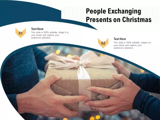 People Exchanging Presents On Christmas Ppt PowerPoint Presentation Gallery Portfolio PDF