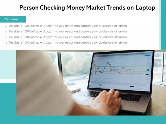 Person Checking Money Market Trends On Laptop Ppt PowerPoint Presentation Gallery Clipart PDF